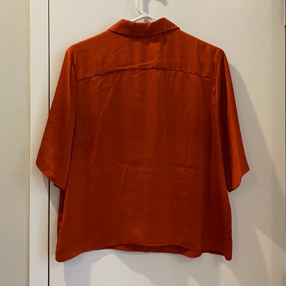 Aritzia Wilfred Beso Shirt | REVEL RED | Size L - Picture 3 of 4